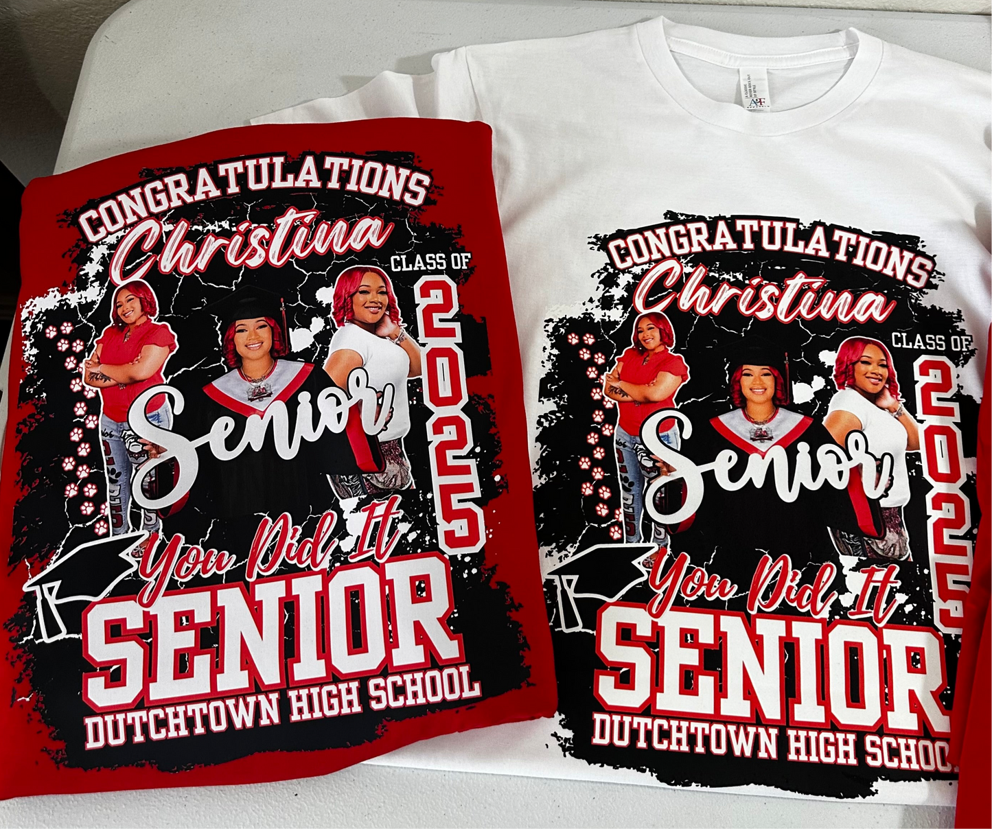 Congrats Grad | Class of 2025 Graduate Customized Photo Shirt