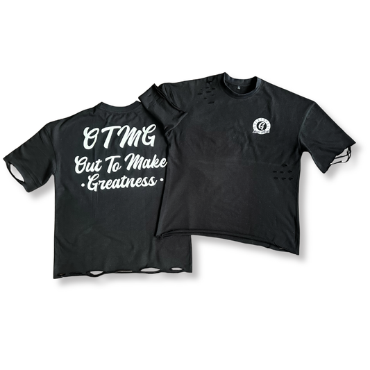 OTMG Heavyweight Distressed Crop T-shirt