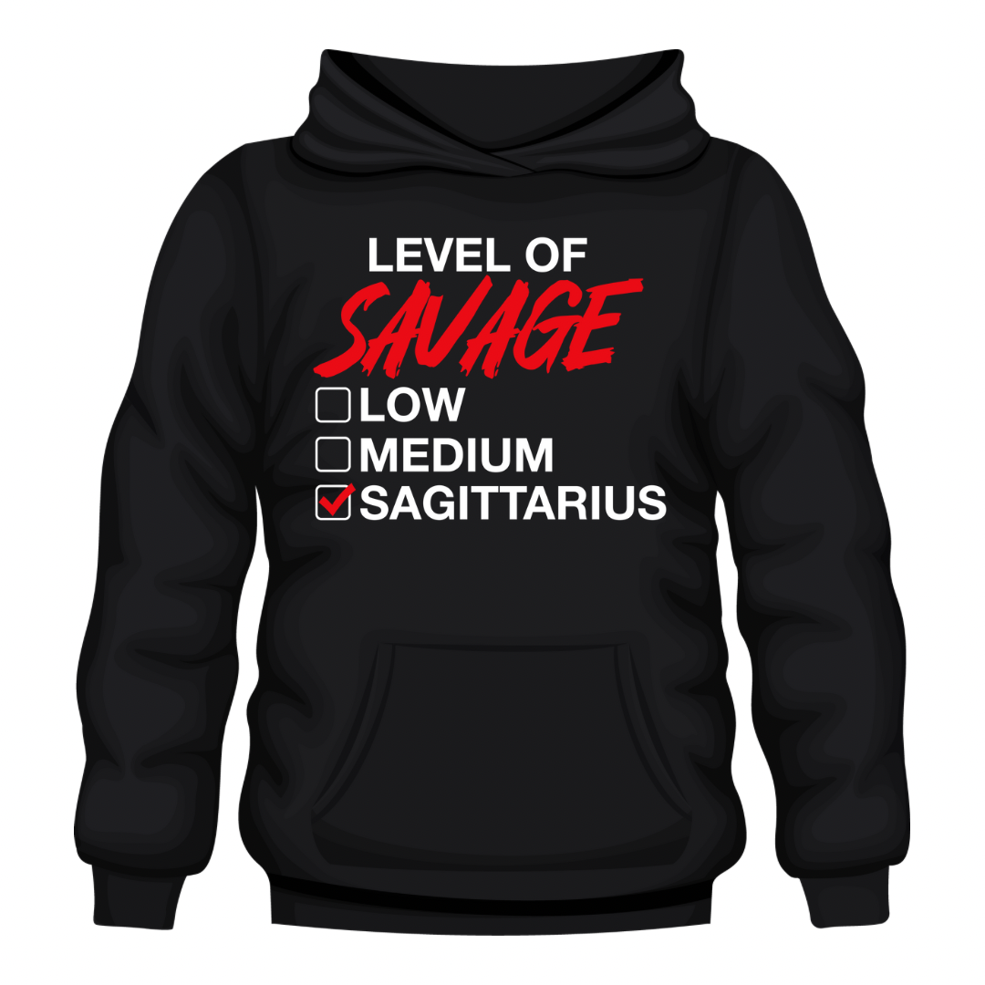 Level of Savage... Sagittarius Unisex T-shirt zodiac