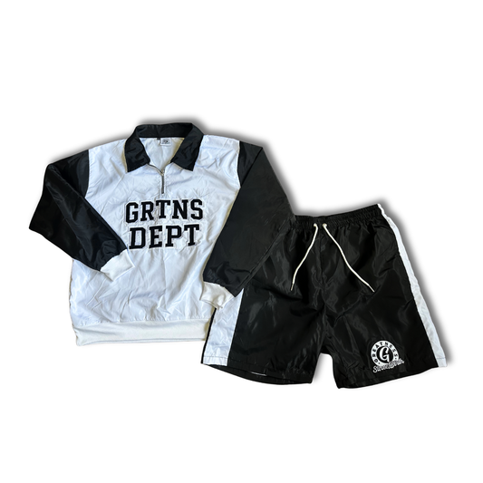 GRTNS Dept Nylon Embroidery Windbreaker Short Set