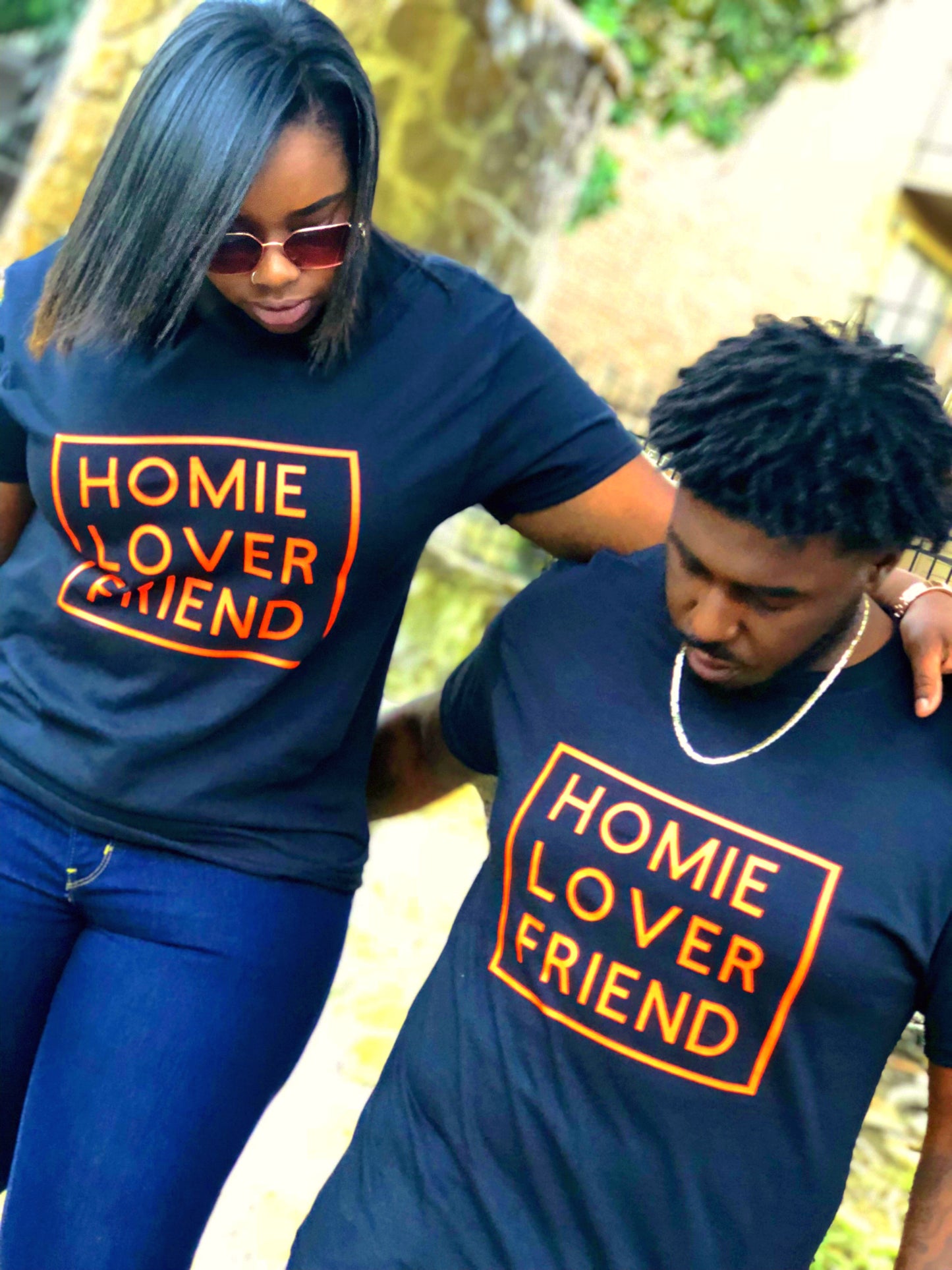 Homie Lover Friend T-shirt | Matching Couple T-shirt - Blk - OTMG Apparel & Customs
