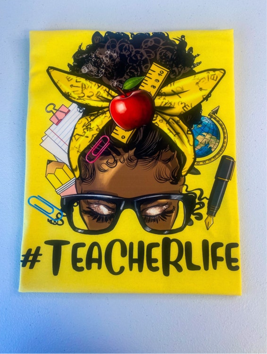 Teacher Life | Black Woman Teacher T-shirt