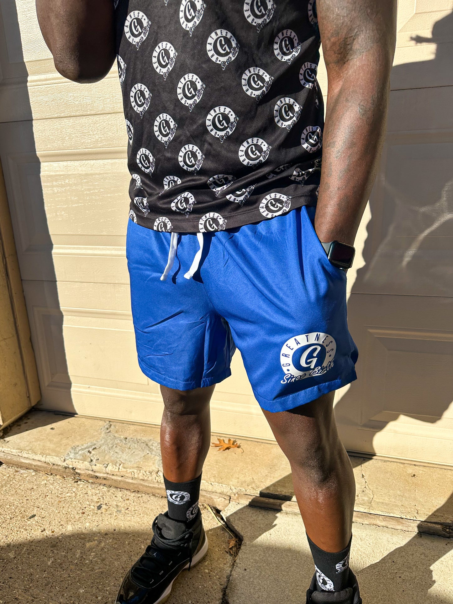 Greatness “Let’s Get Active” Above the Knee Unisex Shorts