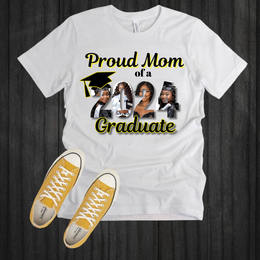 Proud “Title” Class of 2024 Graduate Customized Photo  Shirt | Graduate Unisex T-shirt