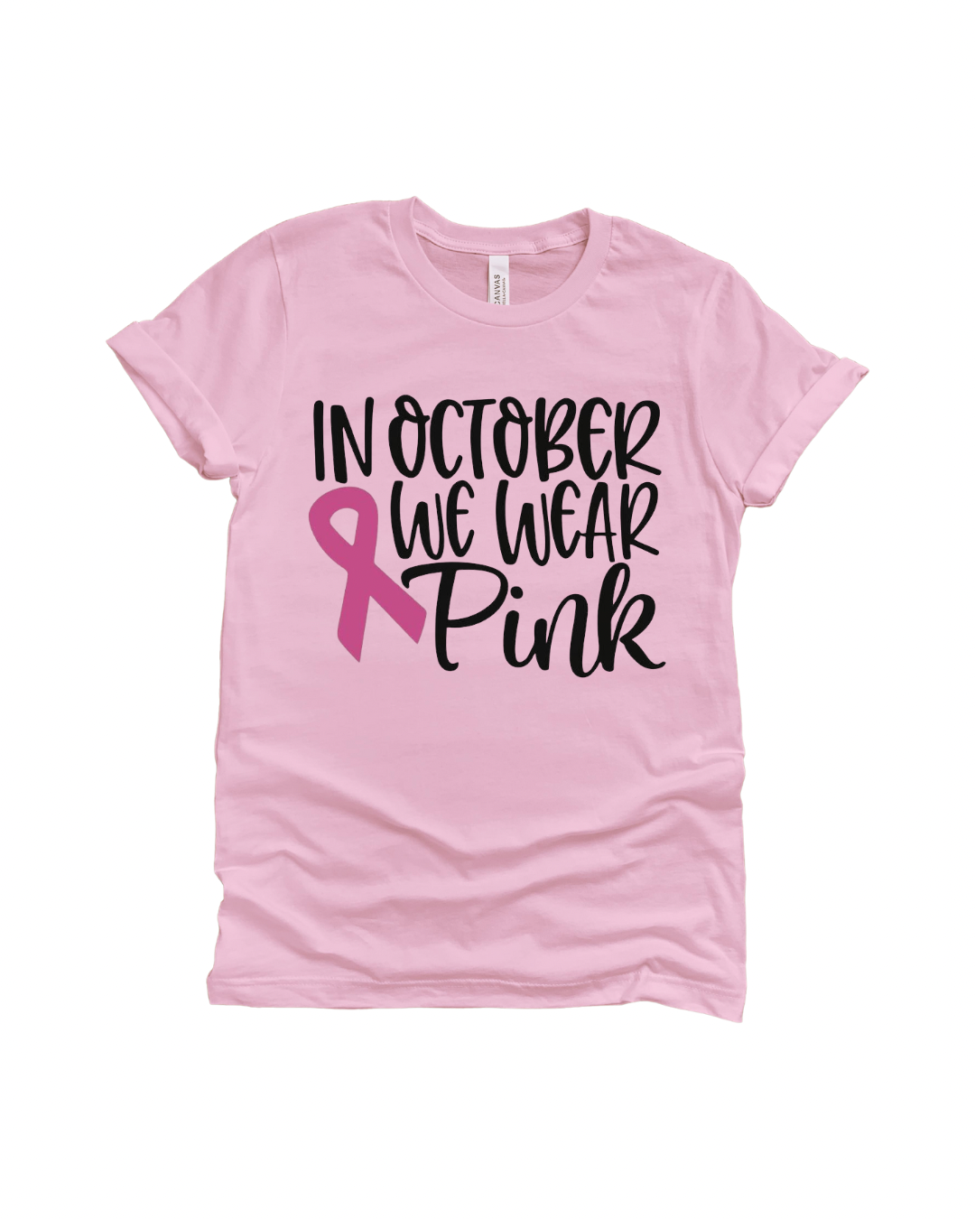 In October We Wear Pink Breast Cancer Awareness Unisex T-shirt