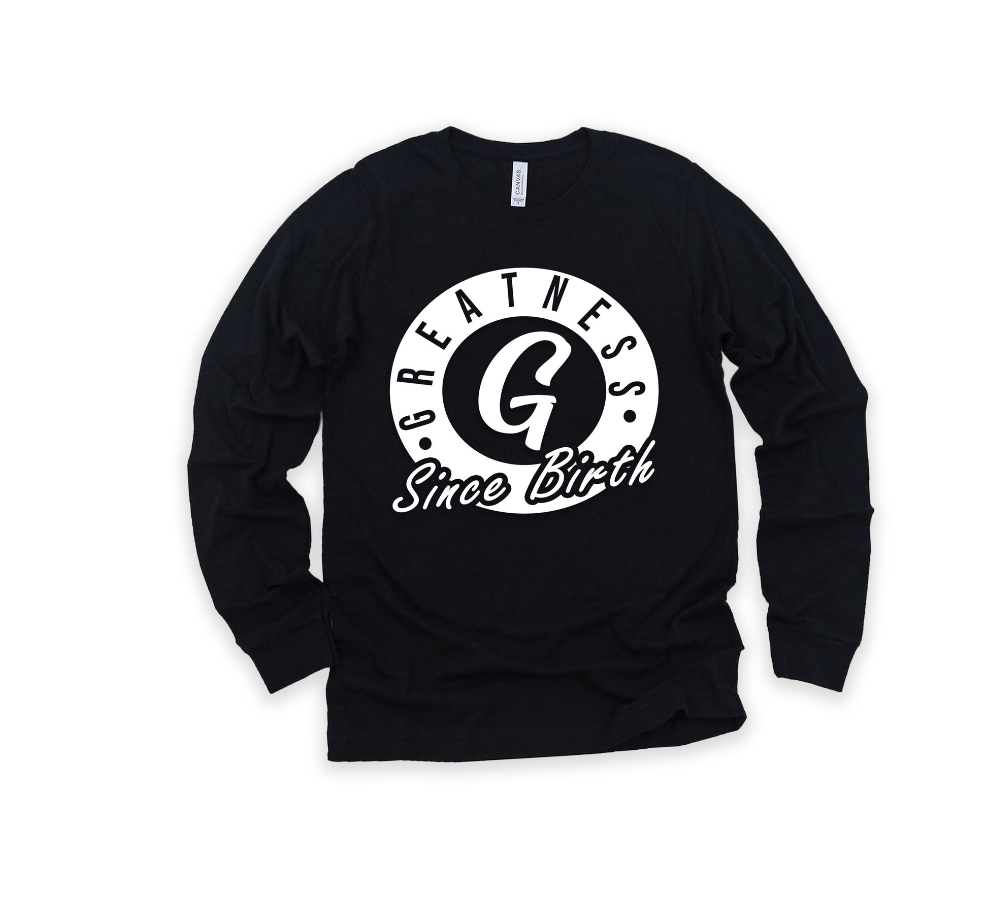 Black GREATNESS T-shirt - Long Sleeve - OTMG Apparel & Customs