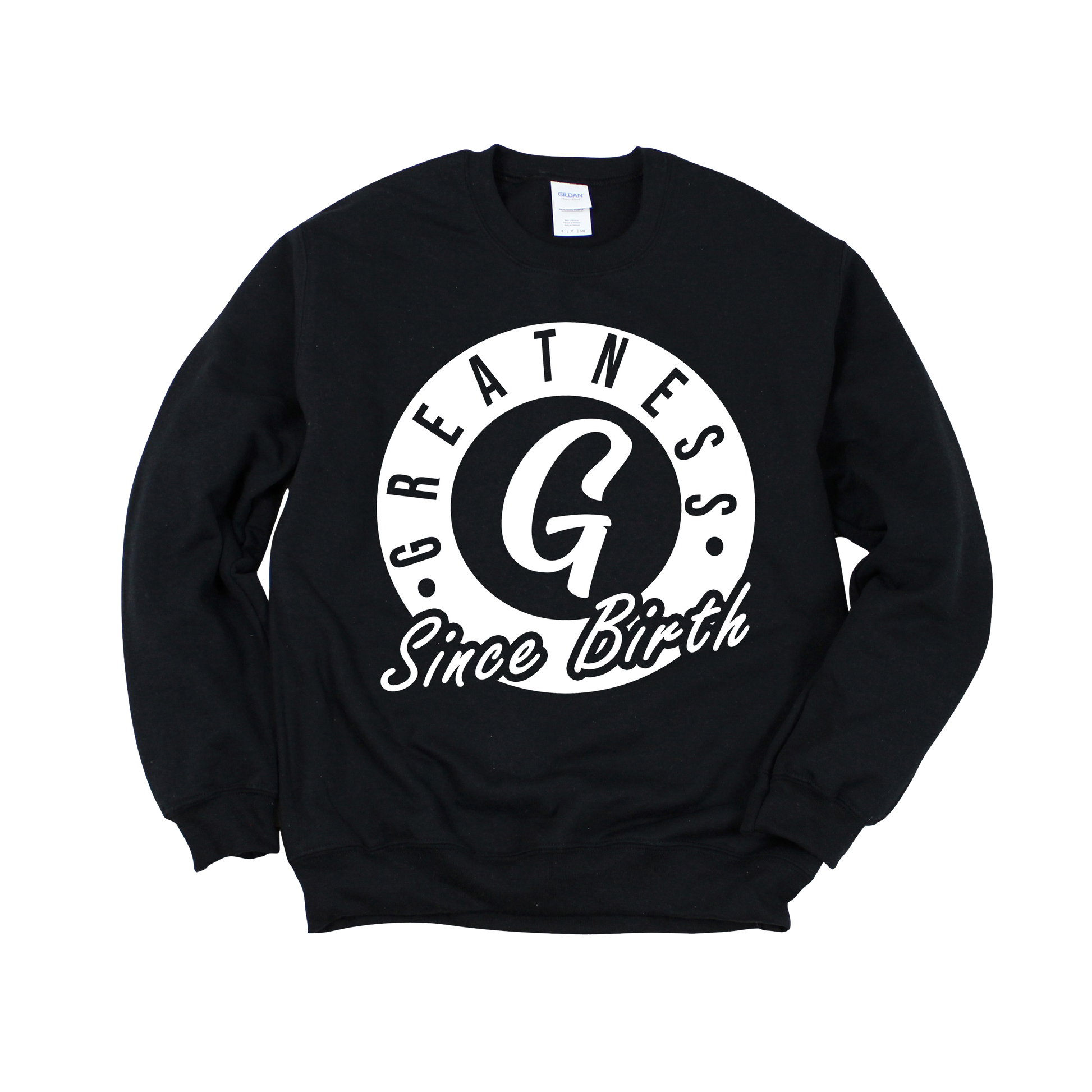 Black GREATNESS Crewneck Sweatshirt - OTMG Apparel & Customs